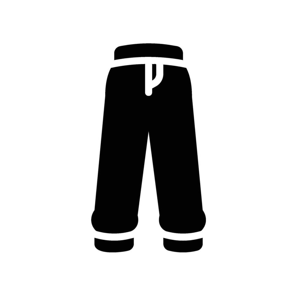 jogger pants Glyph Icon White Background vector