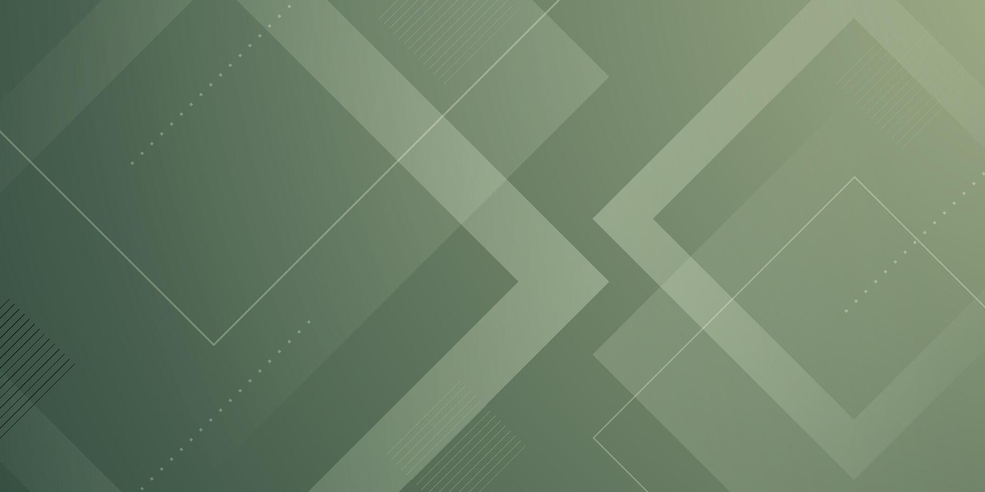 Abstract overlap square pattern with green gradient color geometric background. Cool pattern with simple style background. vector