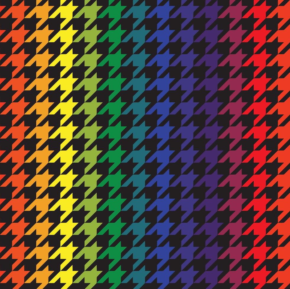 Pride Houndstooth Repeat Pattern Wallpaper background vector
