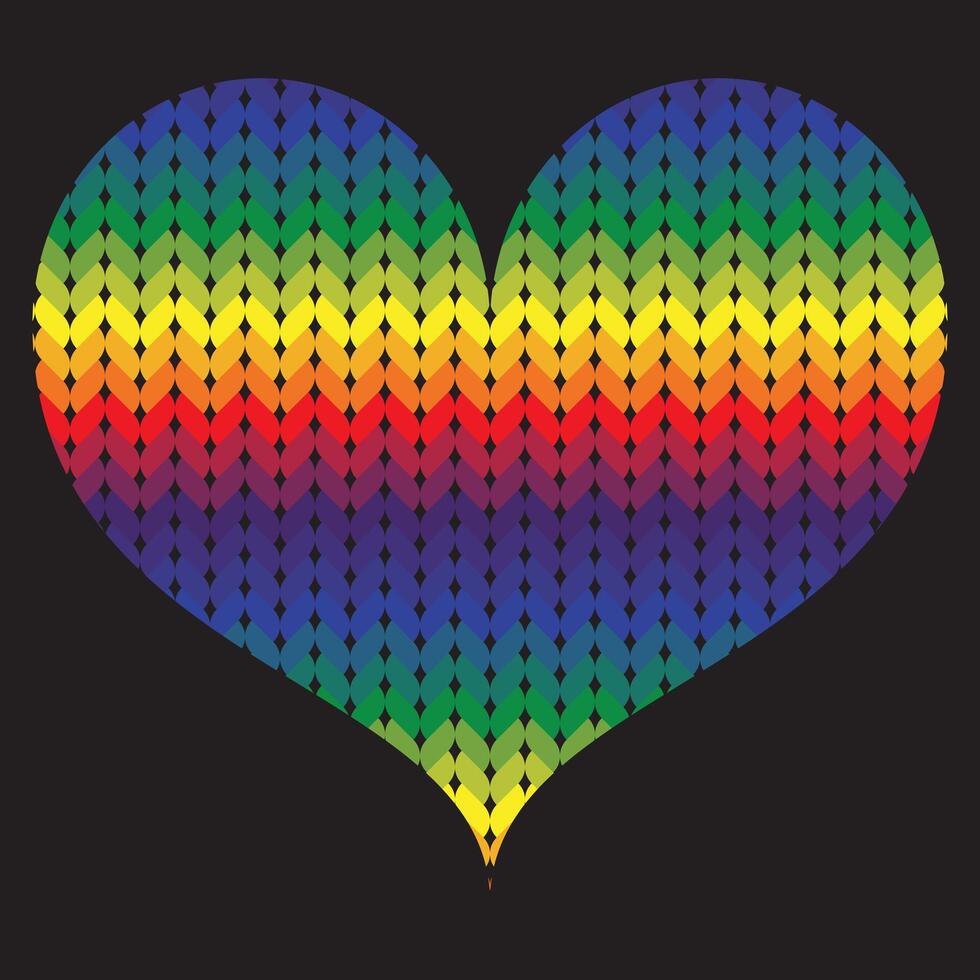 Pride Heart Repeat Pattern Wallpaper Background vector
