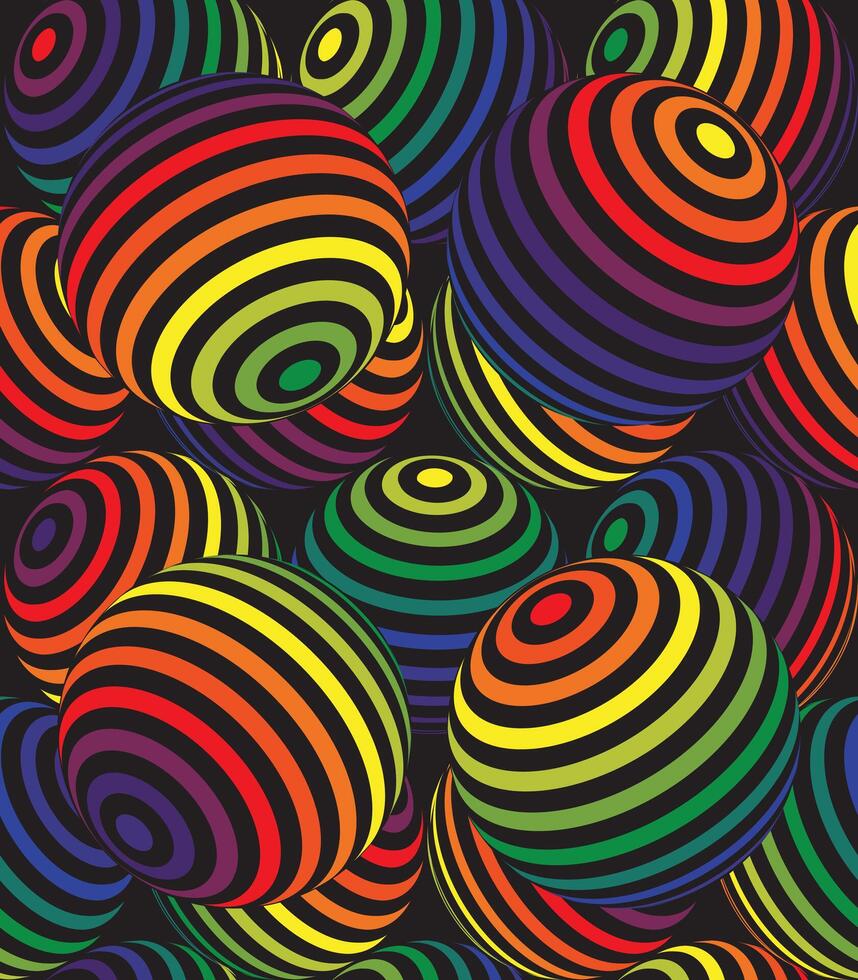 Abstract Background Pride Rainbow Ball Repeat Pattern vector