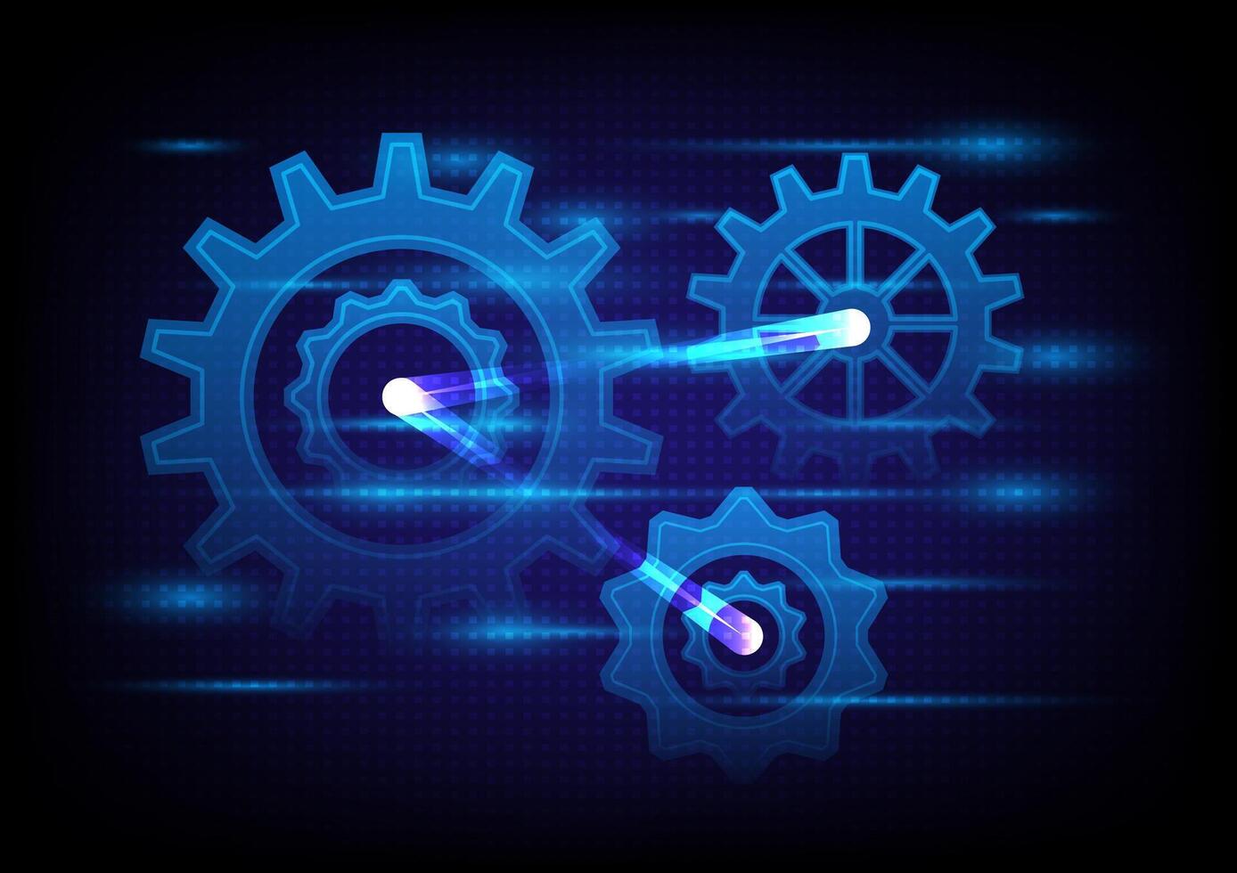 Abstract background with digital gear connection vector