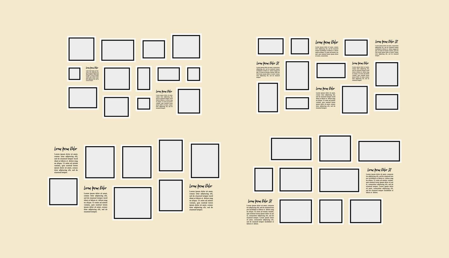 photo frames on light background Pile of photo vector
