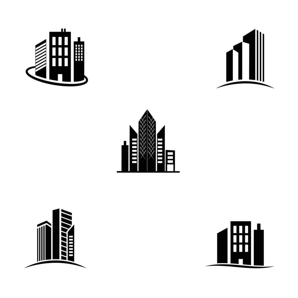 Buildings and Architecture illustration set vector