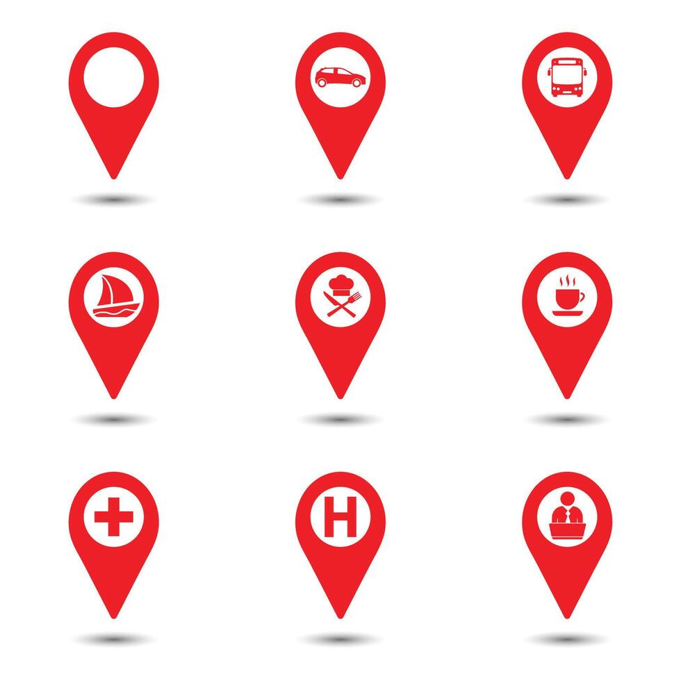 Map Pinpoint Icons design vector