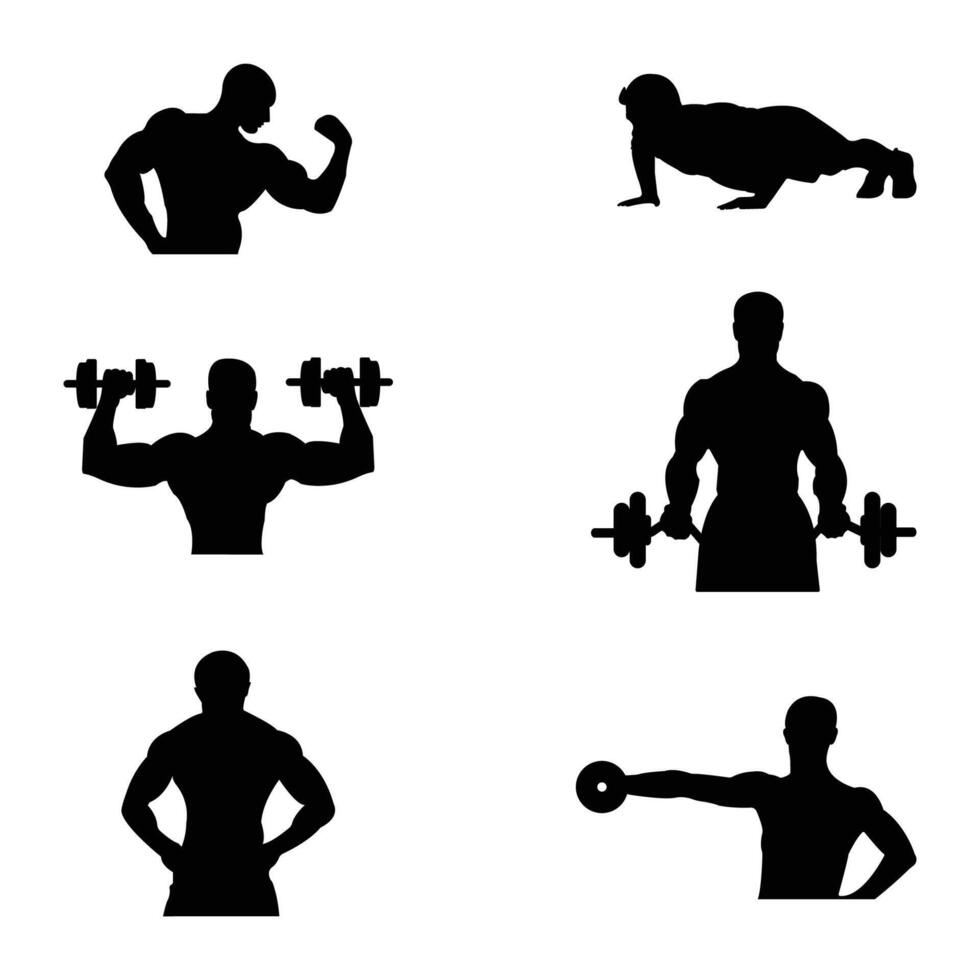 gym icon set design illustration set vector