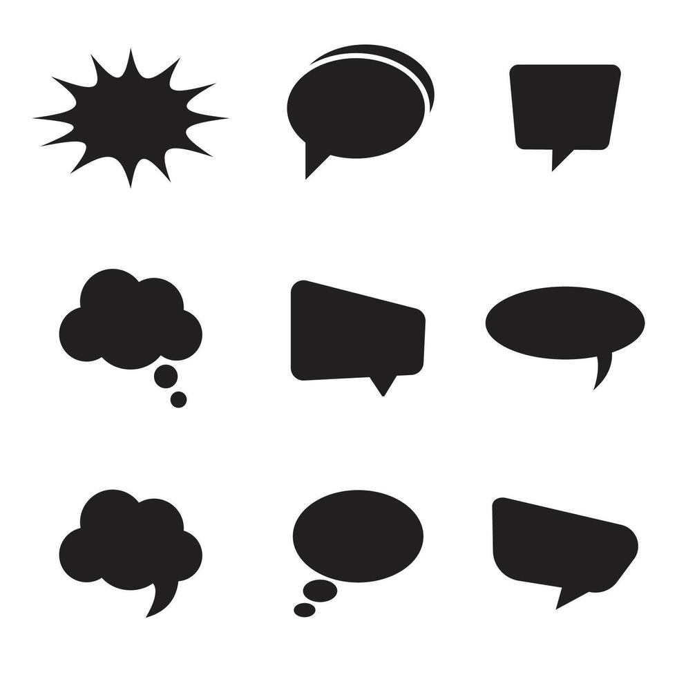 Speech bubbles set design vector