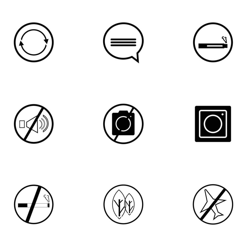 No smoking, No sound no flight or fly zone icon vector