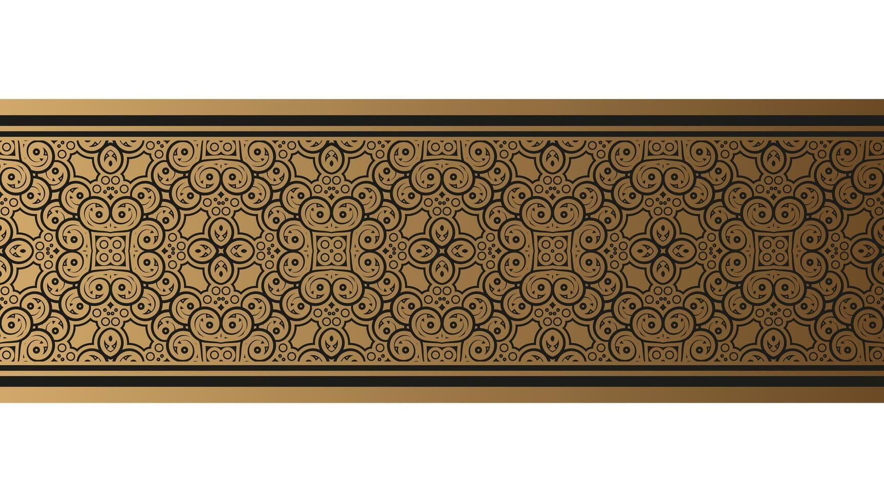 Elegant golden ornamental border template vector