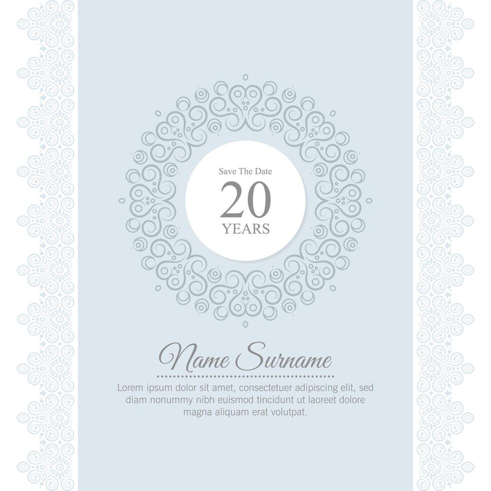 ornament pattern style elegant birthday invitation vector