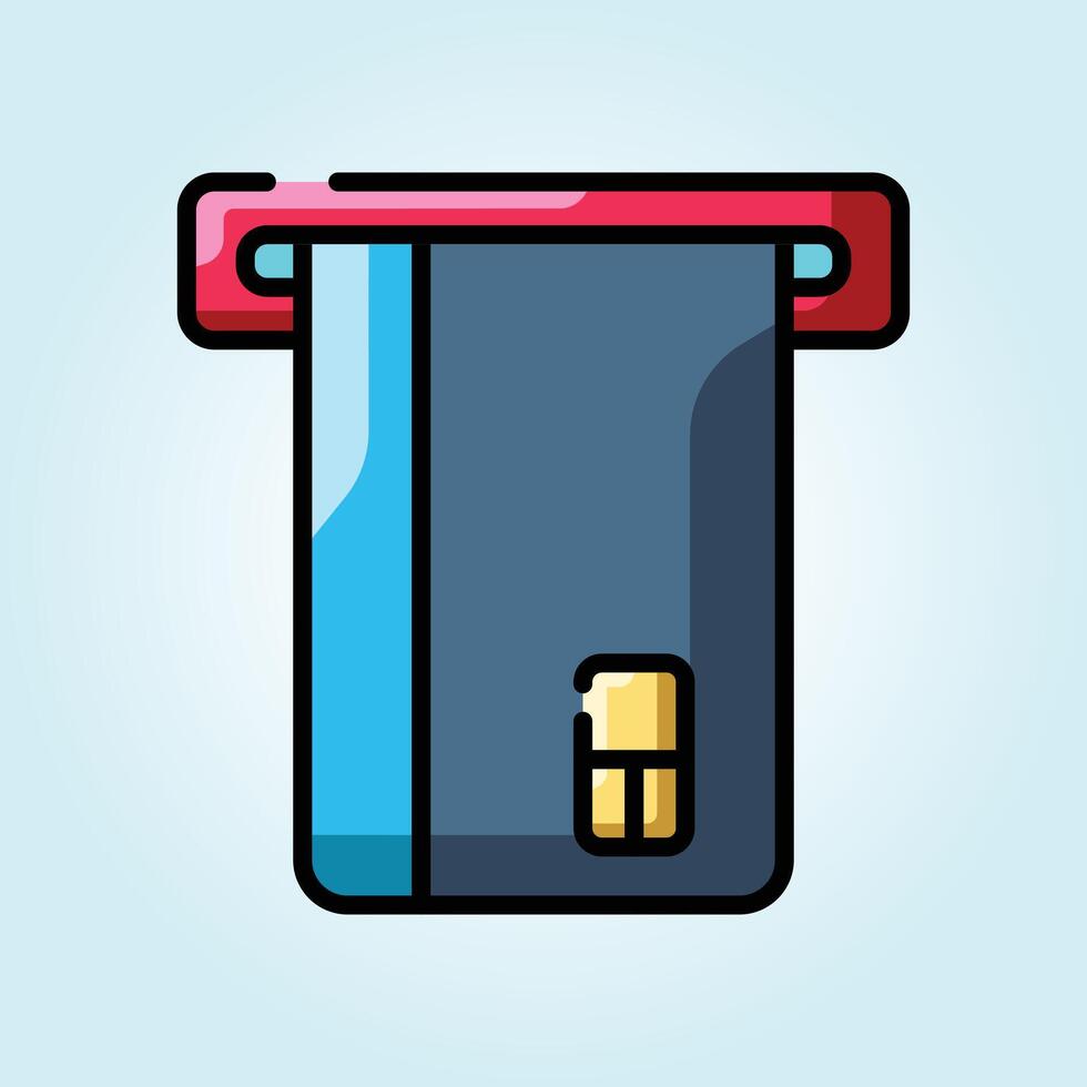ATM Card Transaction Secure Digital Banking Interface vector