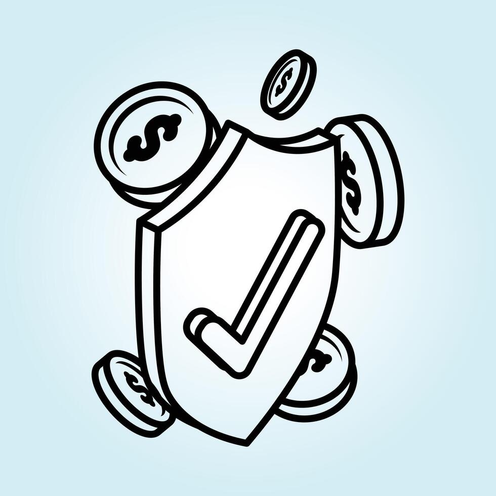 Financial Security Protected Assets and Secure Investments vector
