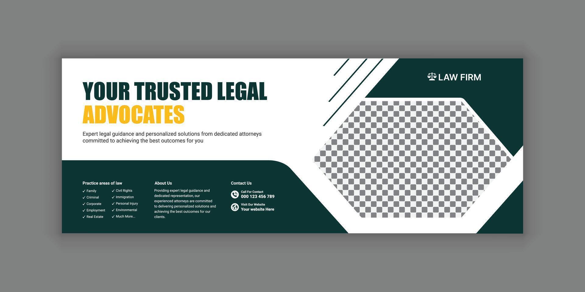 Stylish Law Firm Web Banner and Social Media Ad Templates vector