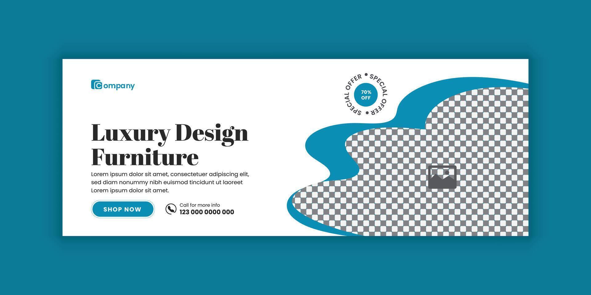 New Arrival Furniture StoreSocial Media Cover Design and Web Banner Design Template vector