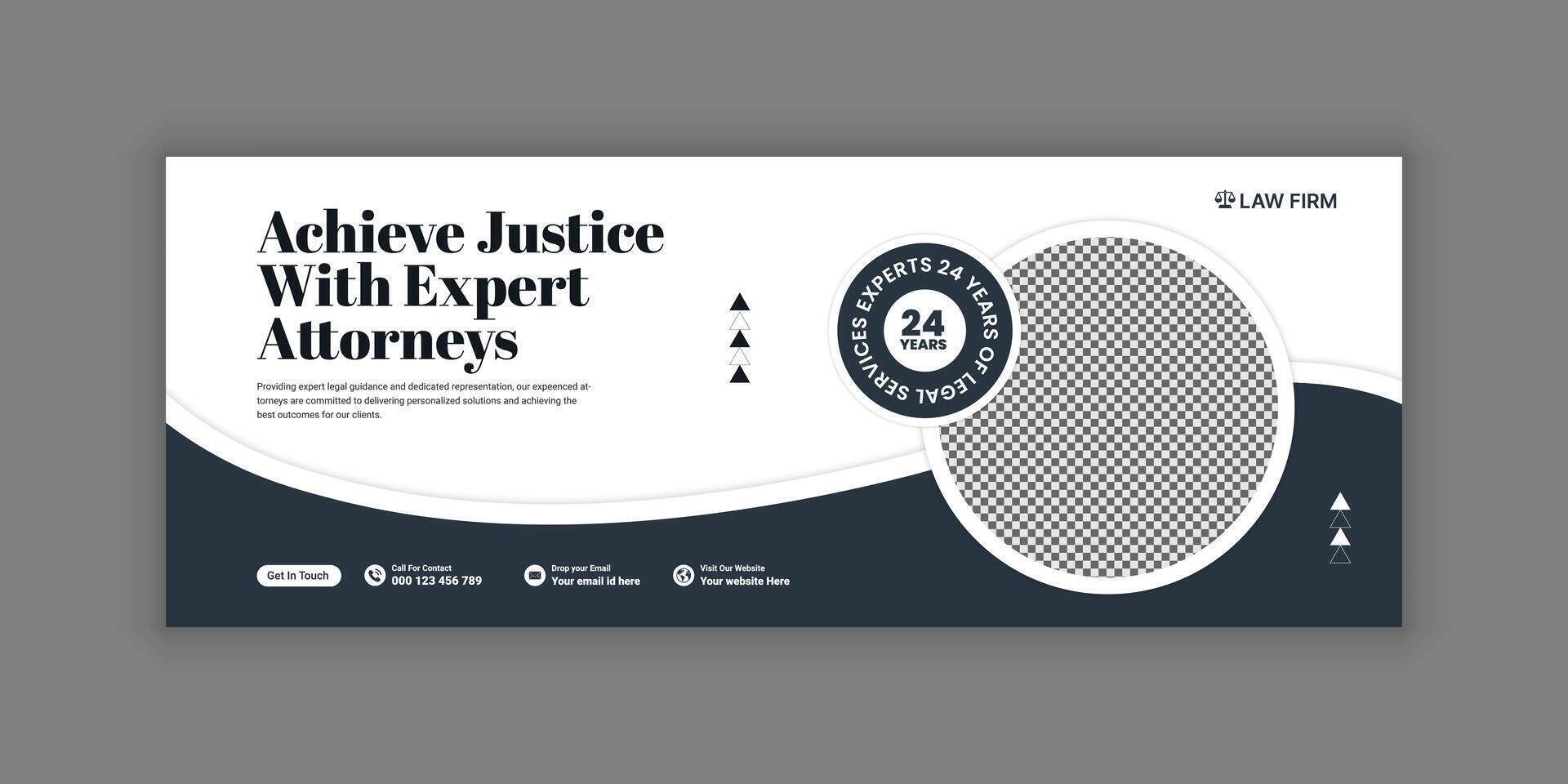 Law Firm Advertising web banner Design Template vector
