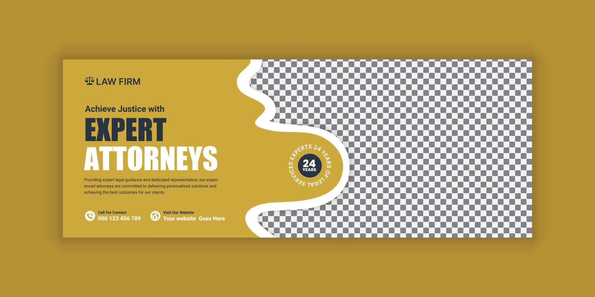 Law Consulting online banner Design Template and Flat Law Firm Advertising Web Banner Layout vector