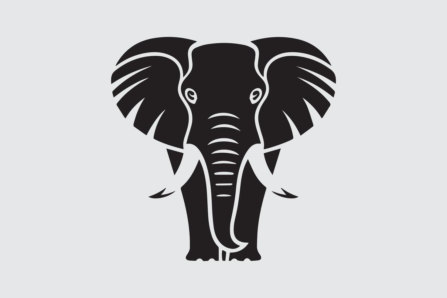Elephant Line Art Illustration for Graphics vector