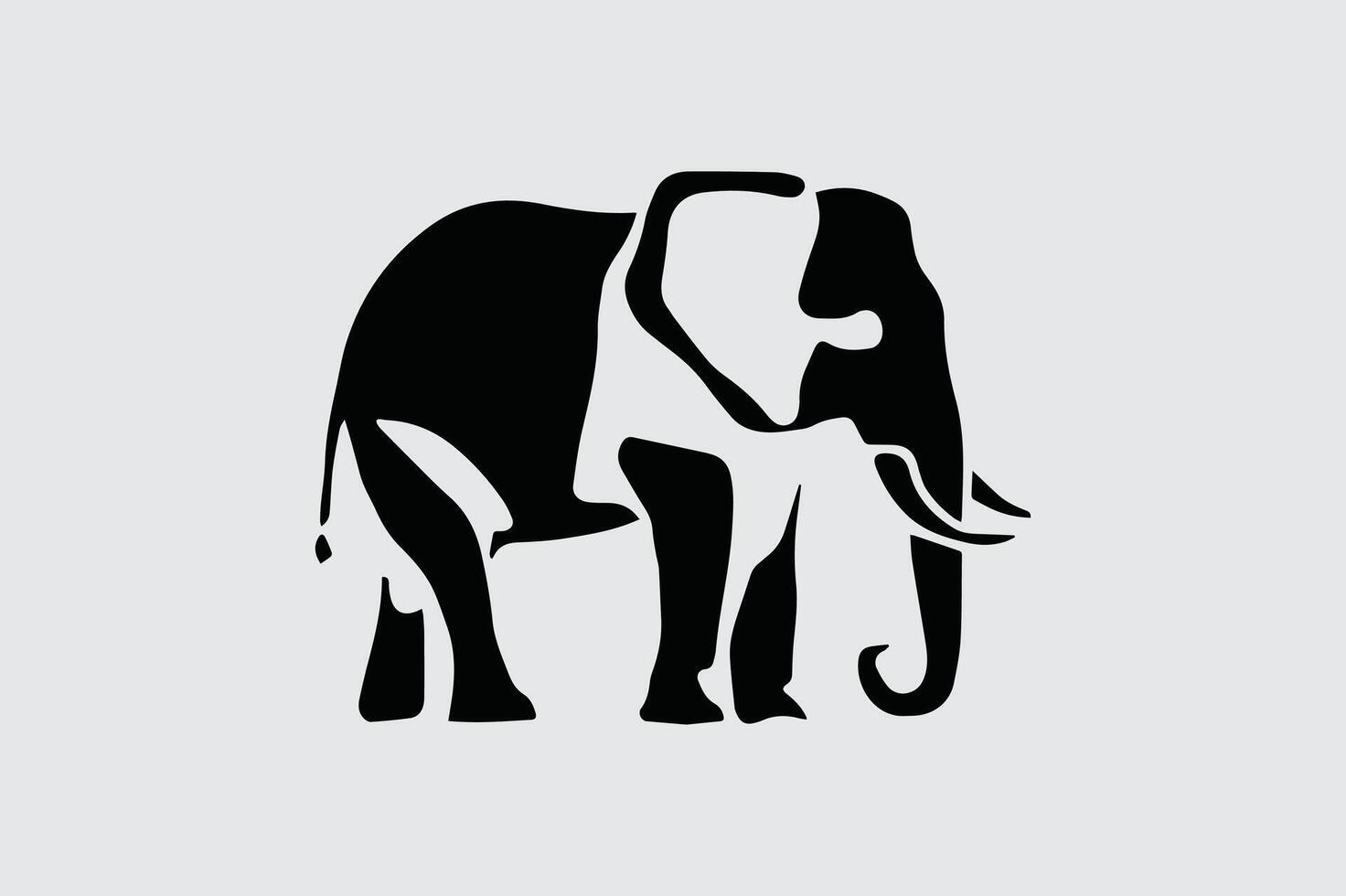 Modern Elephant Design for Branding vector