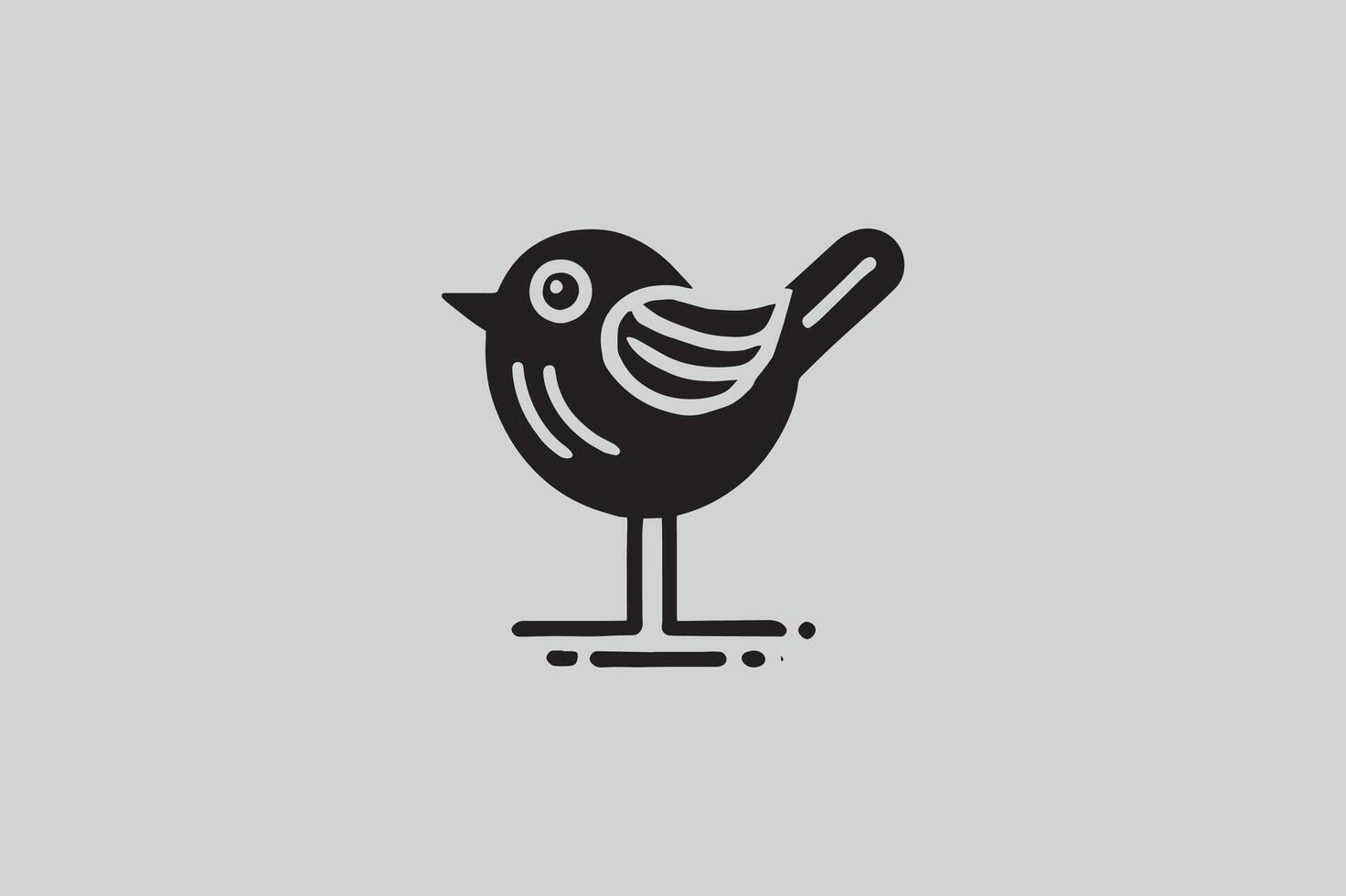 Whimsical Bird Silhouette Clipart for DIY Projects vector