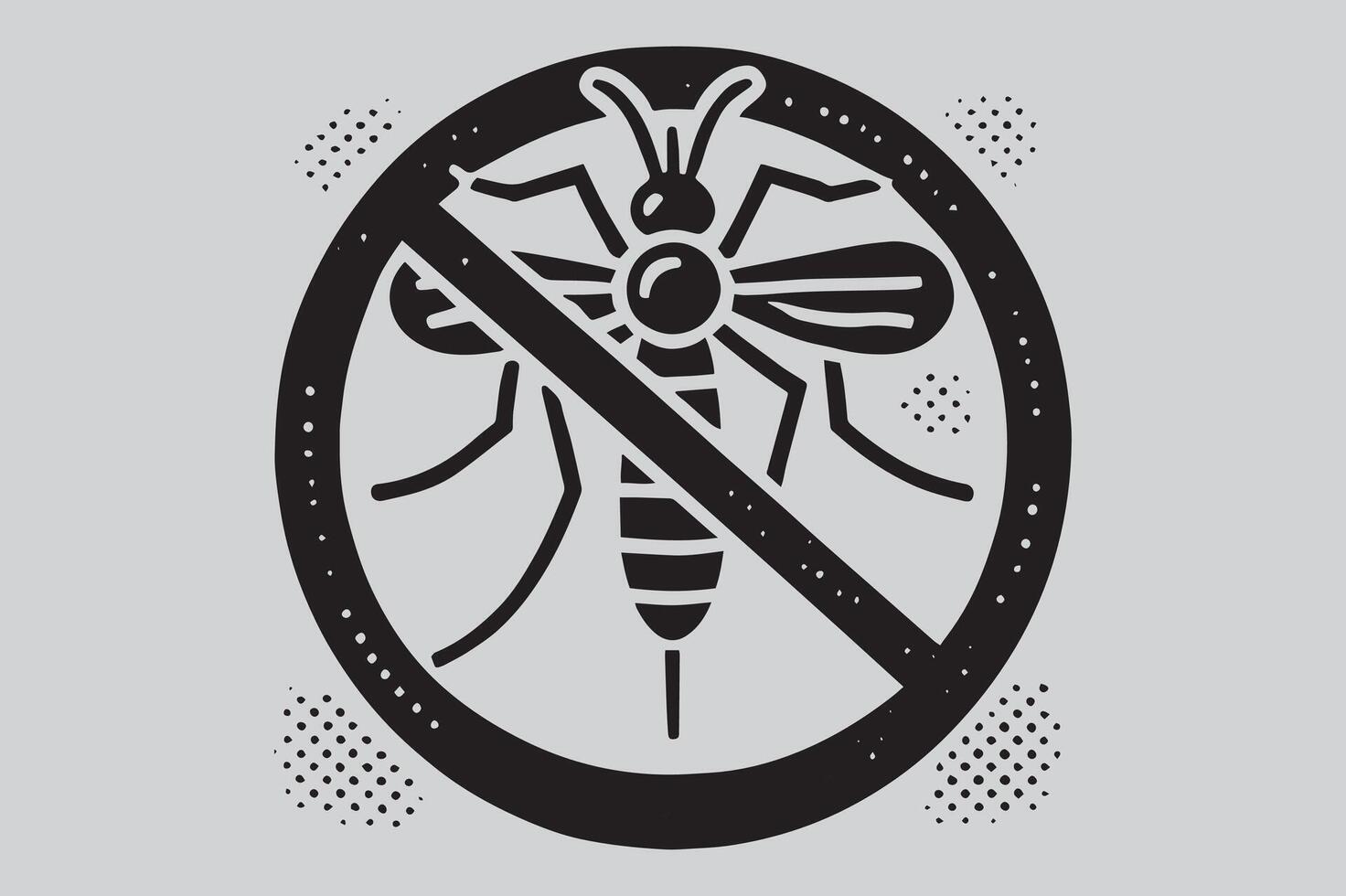 Abstract Mosquito Icon for Versatile Use vector