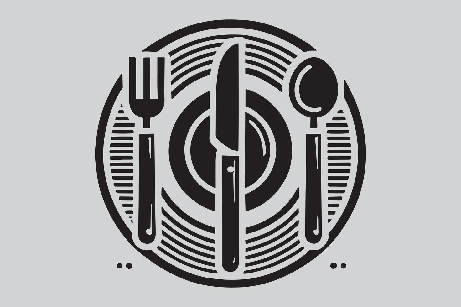 Modern Cutlery Logo Design for Branding vector