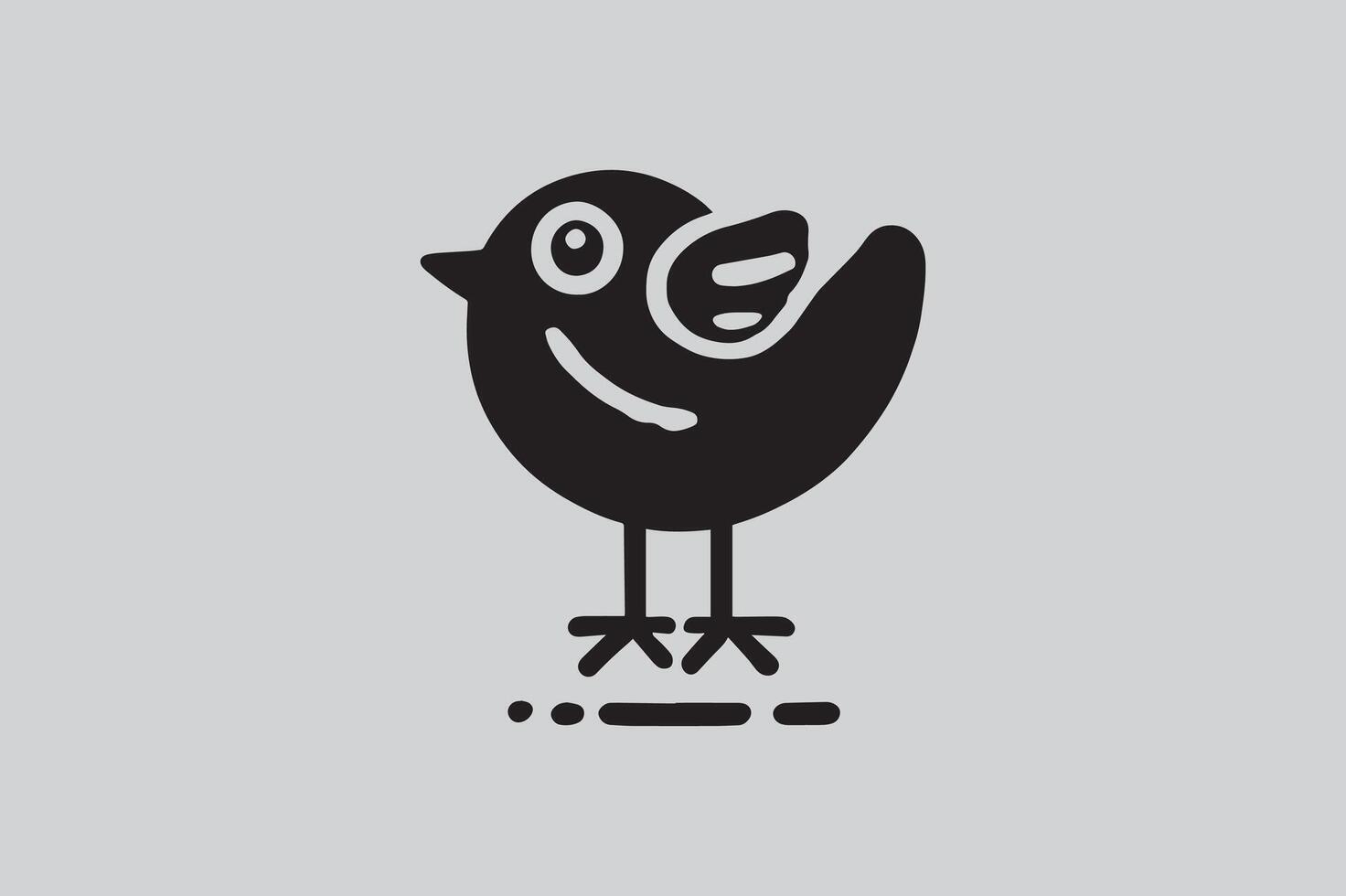 Elegant Bird Silhouette Design for Nature Themes vector