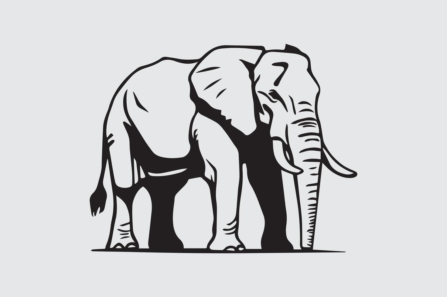 Elephant Silhouette for Creative Designs vector