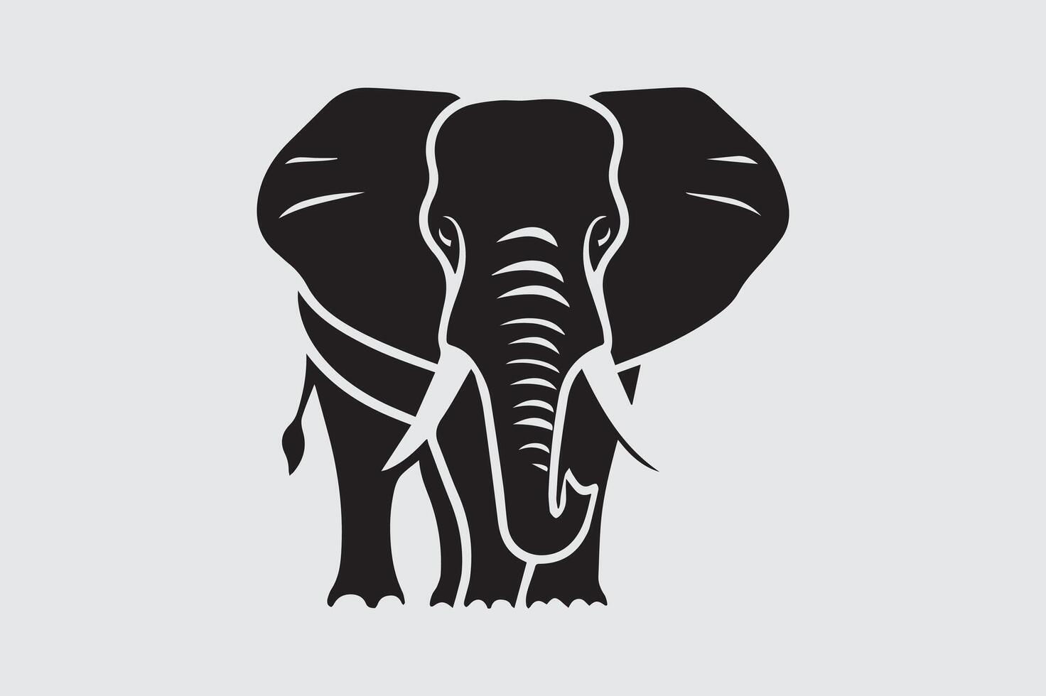 Decorative Elephant for Posters and Prints vector