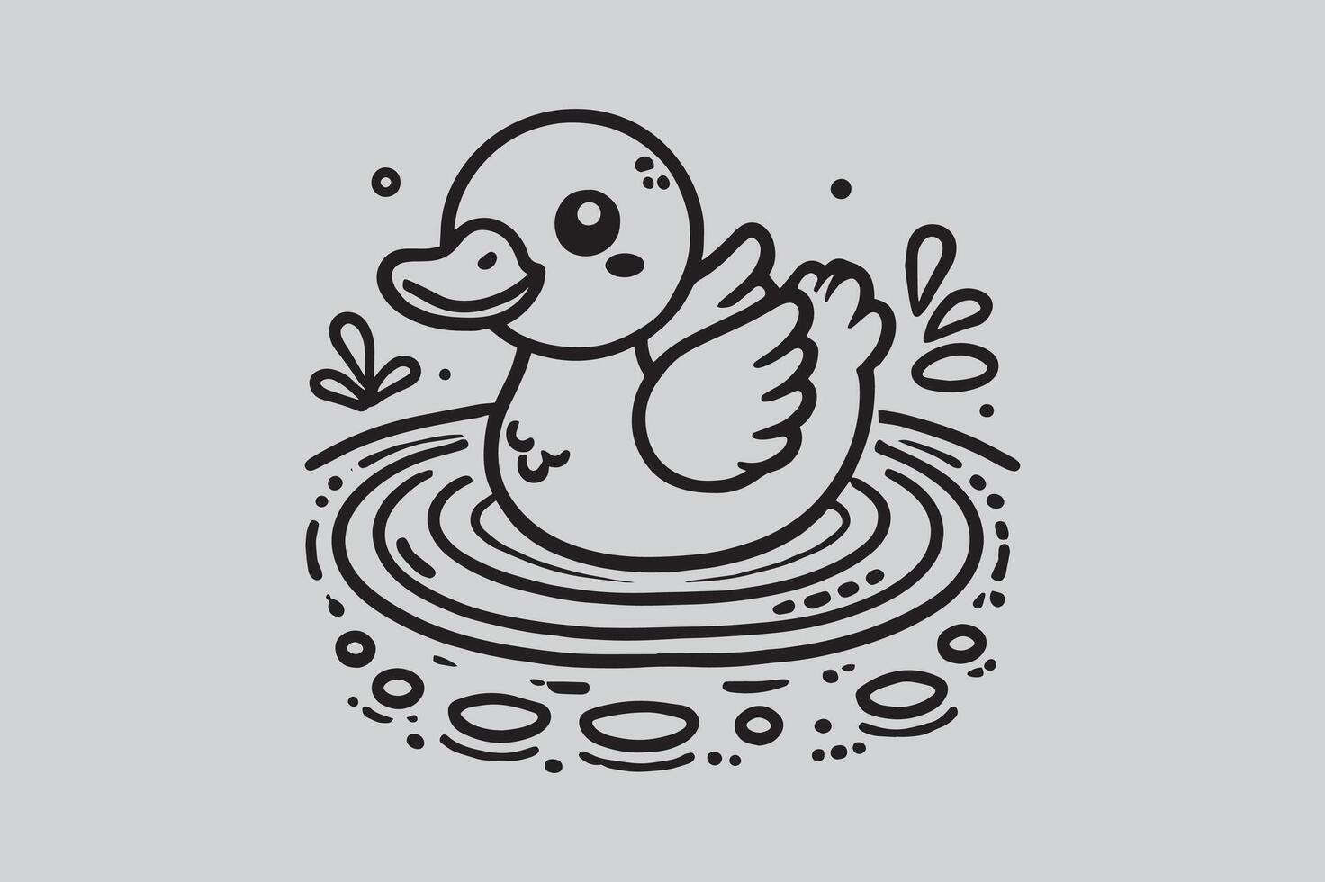 Abstract Swan Bird Silhouette Illustration Design vector