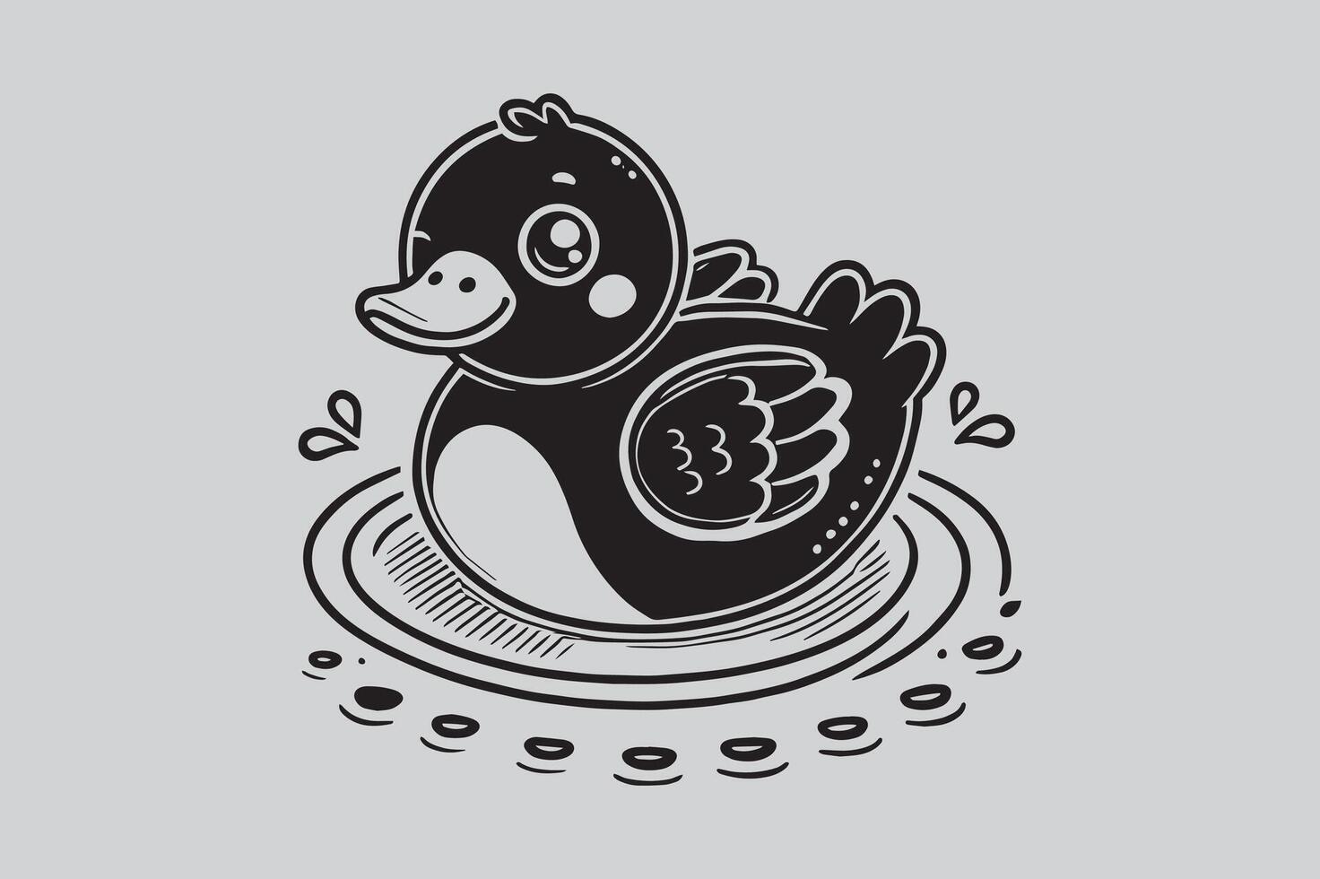 Swan Shape Silhouette for Logos vector