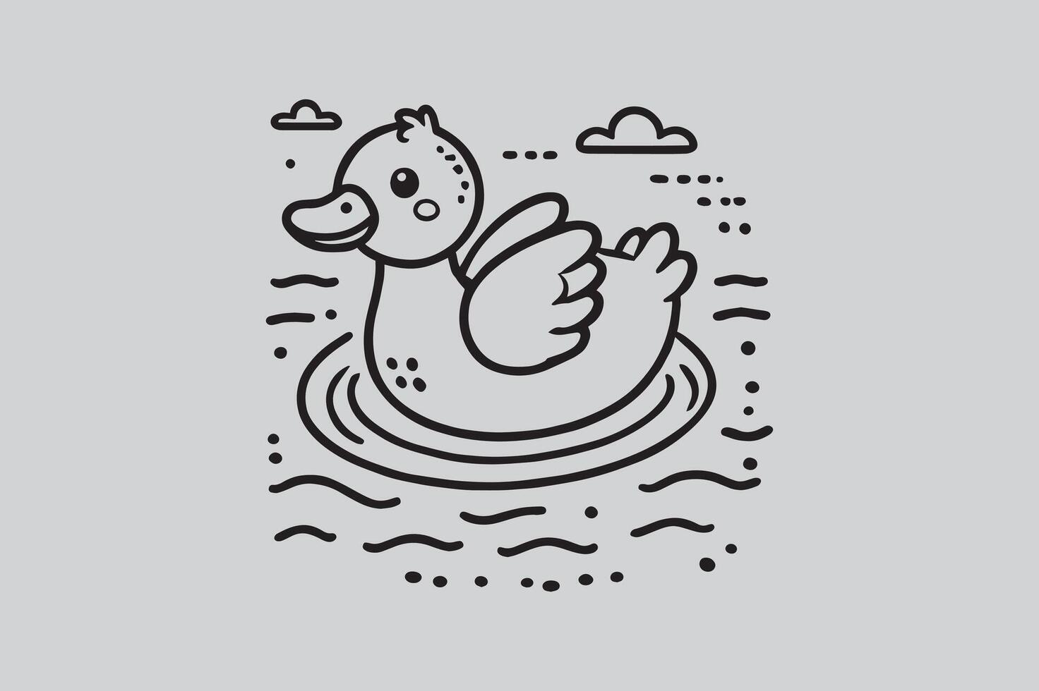 Swan Bird Silhouette Artwork for Posters and Prints vector