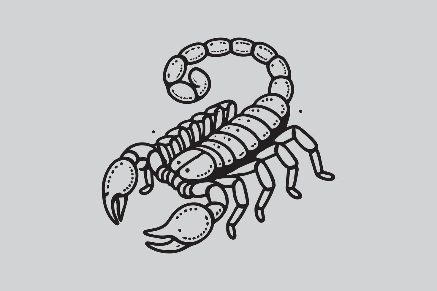 Scorpion Coloring Page for Creative Activities vector