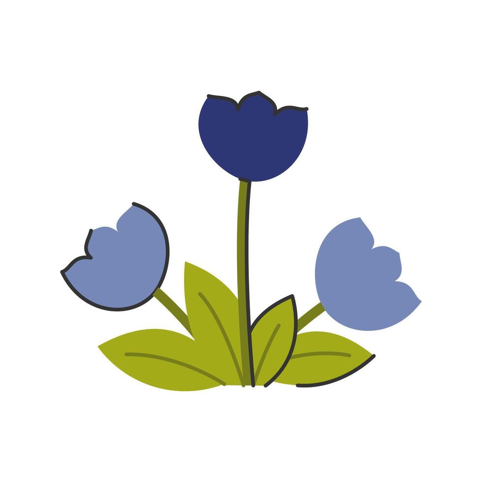 Flower Bouquet Icon Illustration with soft color palette in flat design style. Perfect for Spring season themed designs vector