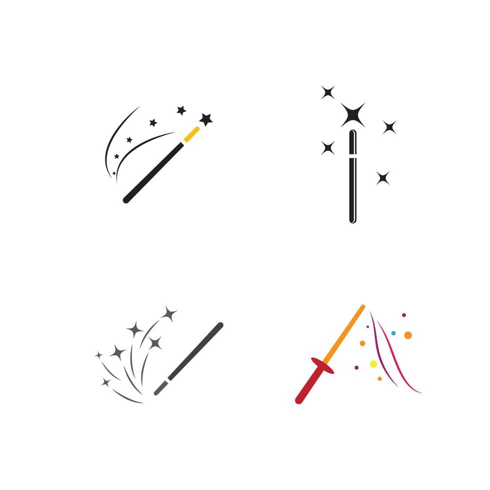 Wand Magic stick icon template symbol vector