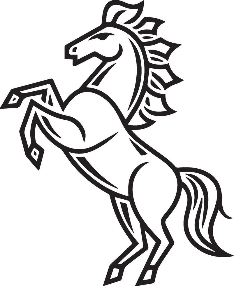 Horse icon. Outline illustration of horse icon for web vector