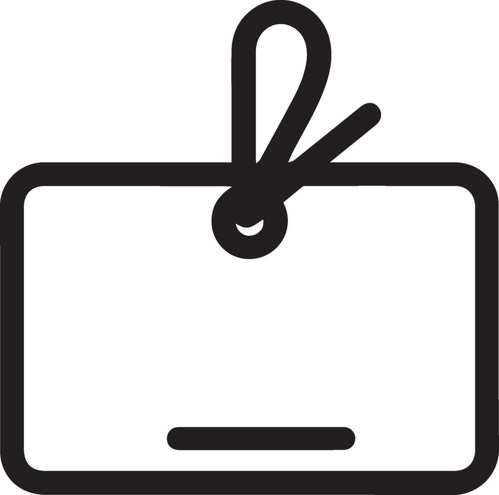 price tag icon . A thin line sign. Isolated contour symbol illustration vector
