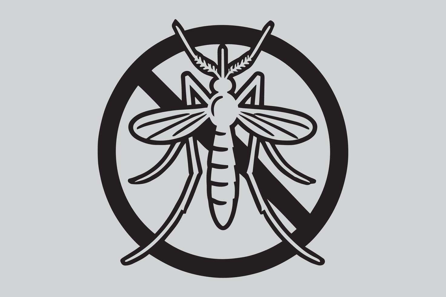 Decorative Mosquito Icon in Minimalist Design vector