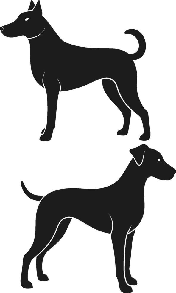 2 Dog Illustration Design vector