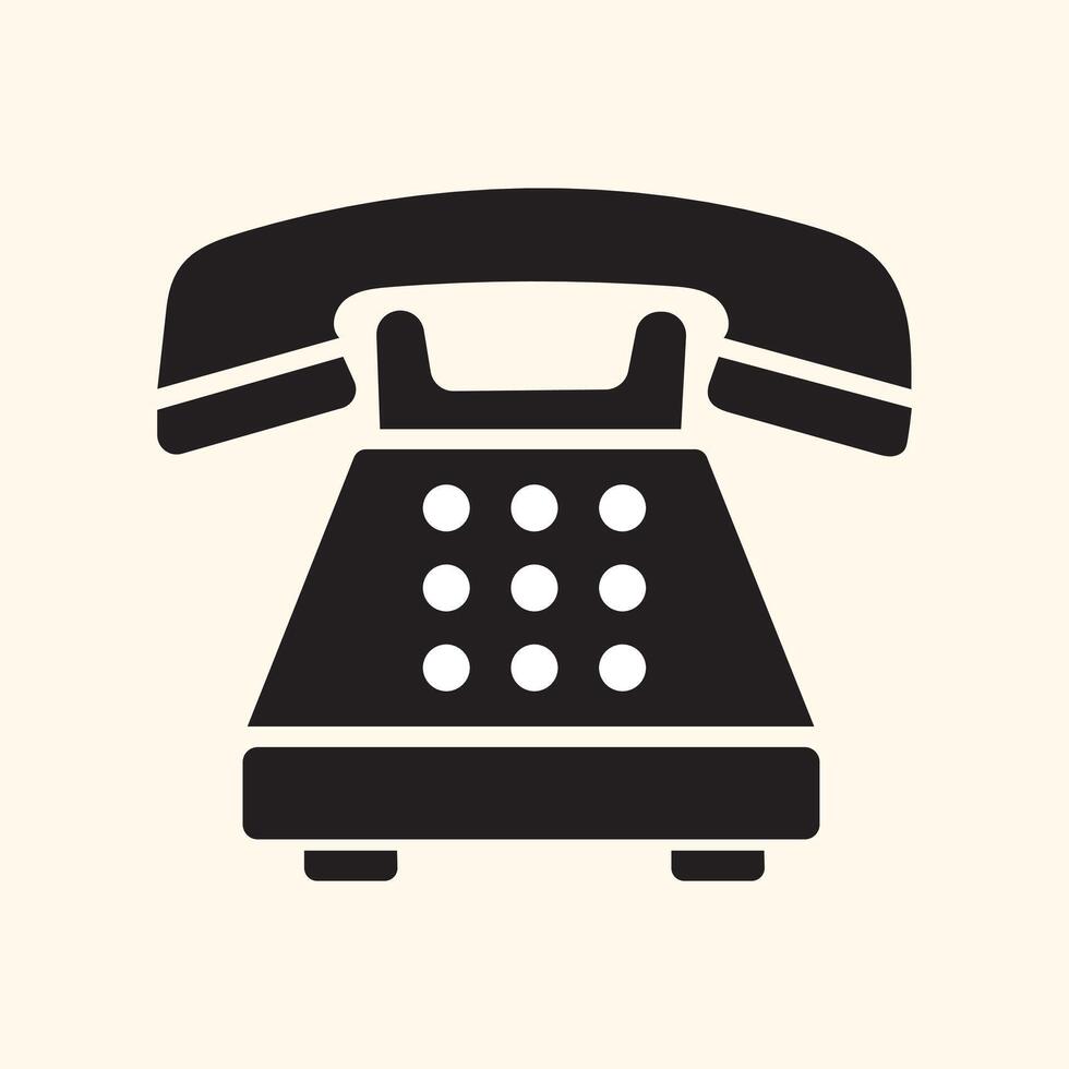 Rotary telephone icon illustration. vector