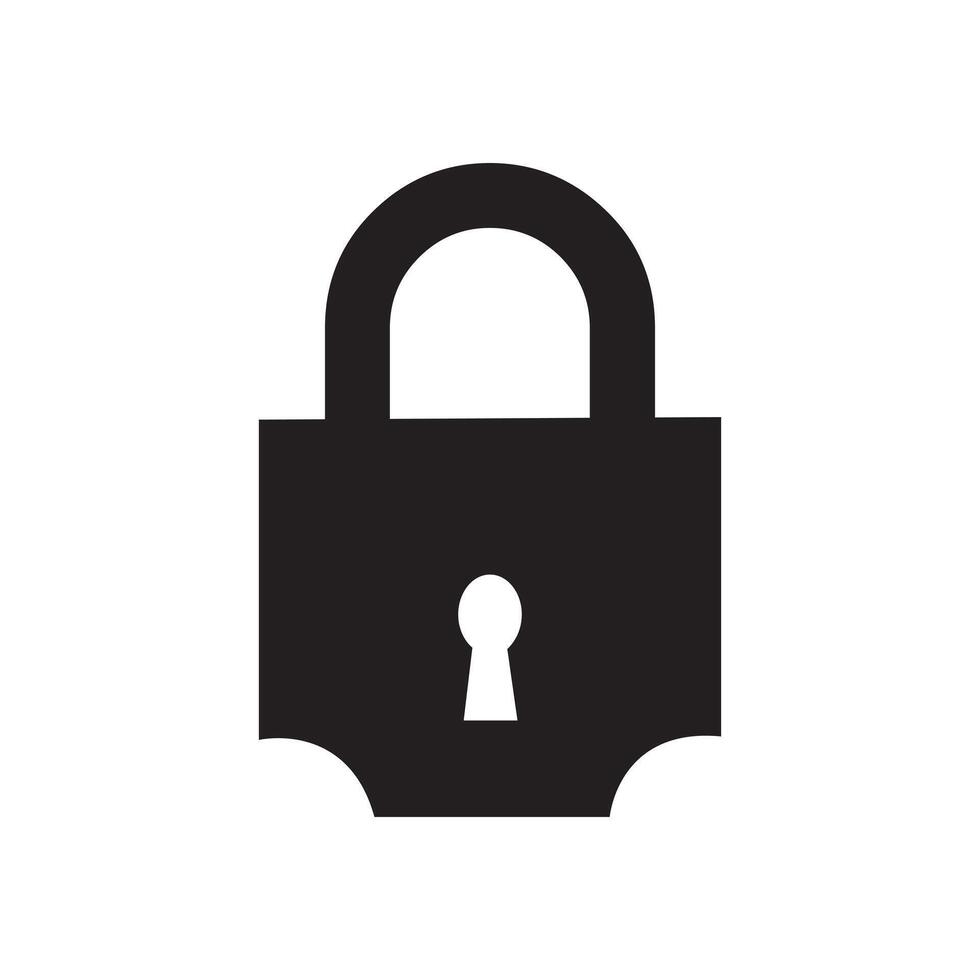 Padlock icon illustration. Security symbol. Lock icon vector