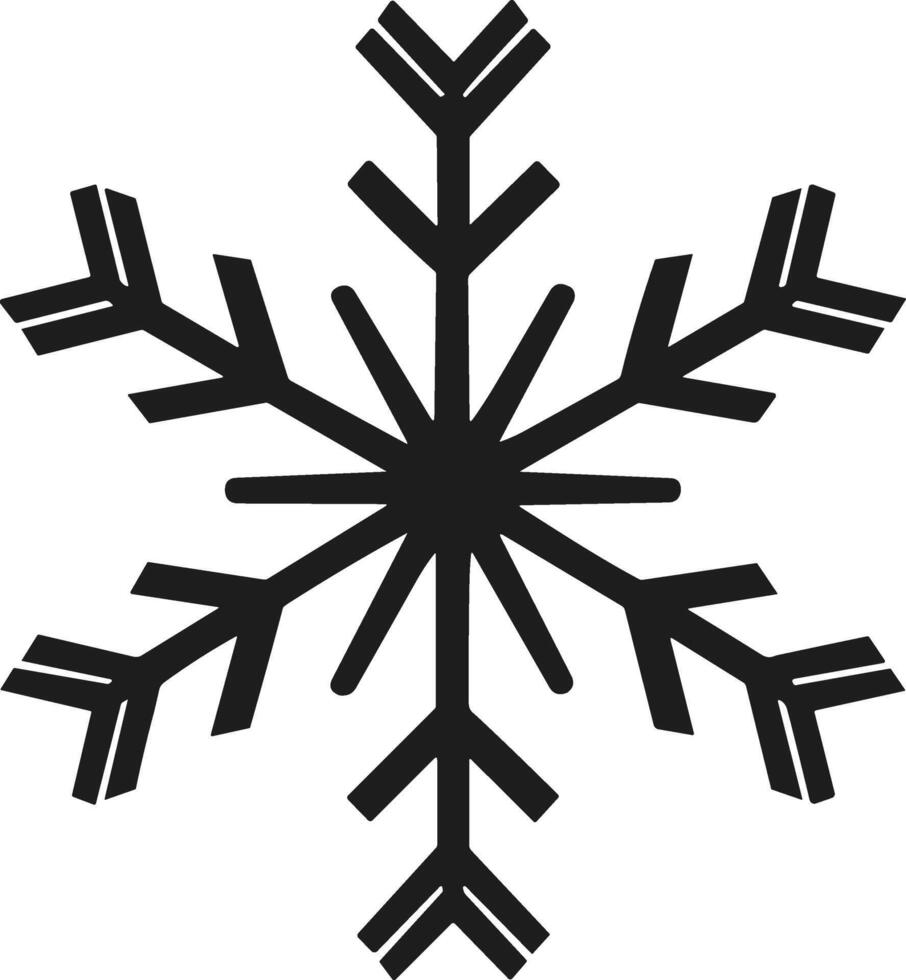 Modern Geometric Snowflake Silhouette for Winter and Holiday Designs vector