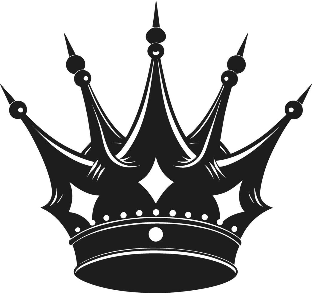 Ornate Black Royal Crown Illustration vector