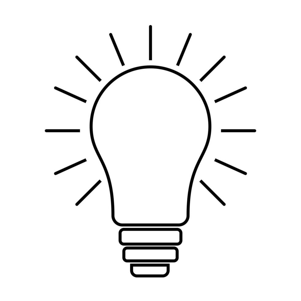 simple black light line icon vector