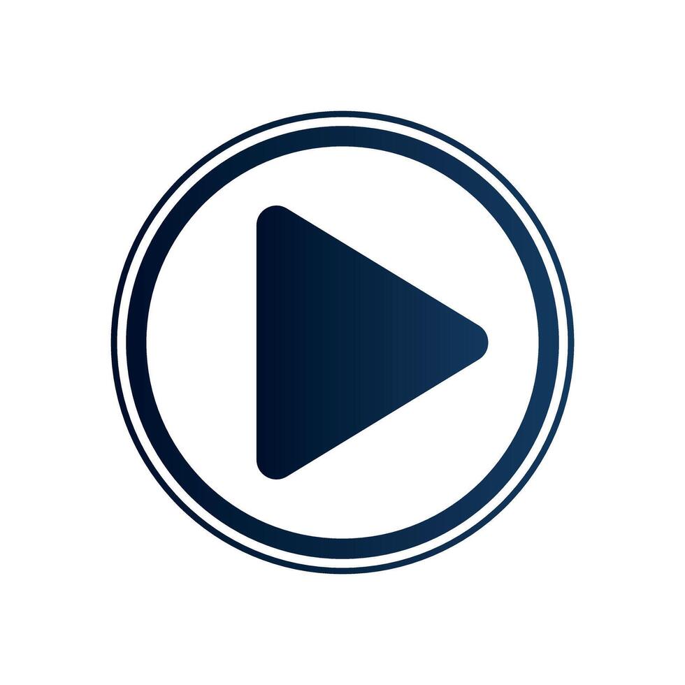 the play button stops with a blue circle vector