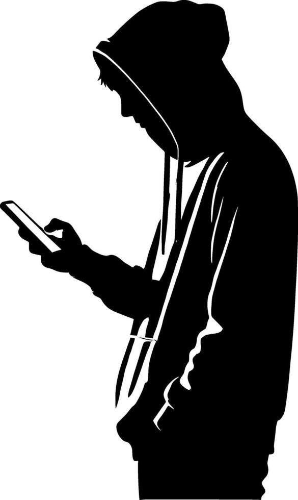 man using smartphone vector