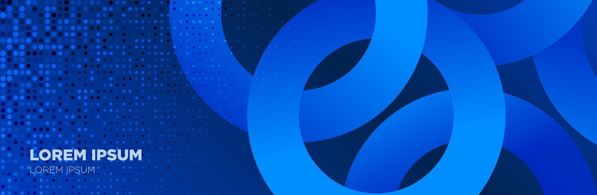 abstract dark blue gradient abstract circle shape background design vector