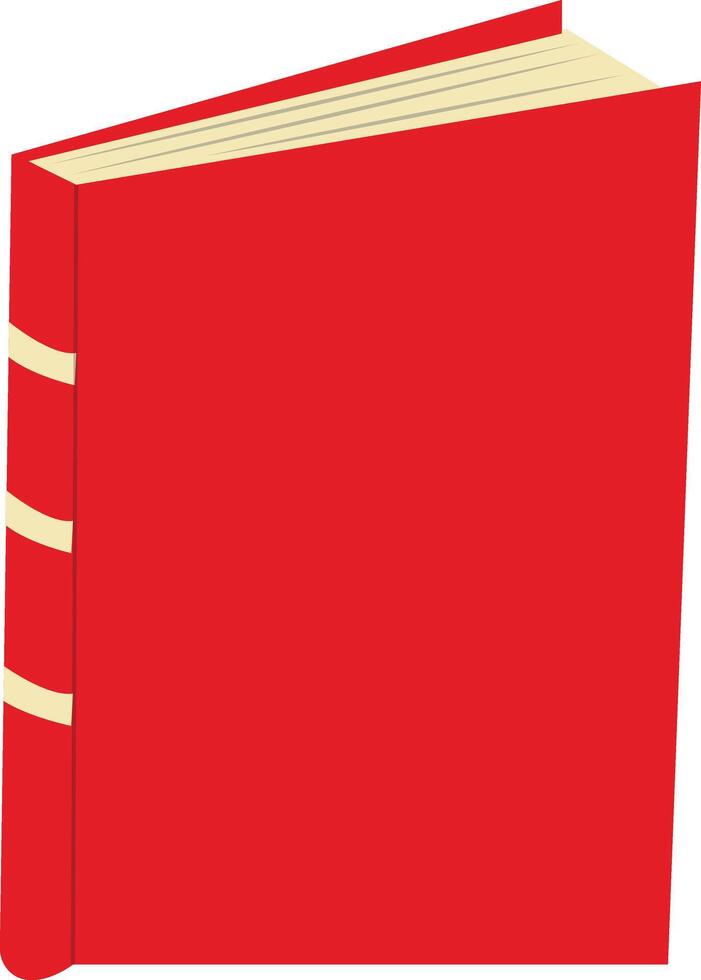 Education Textbook in Red Color Design. vector