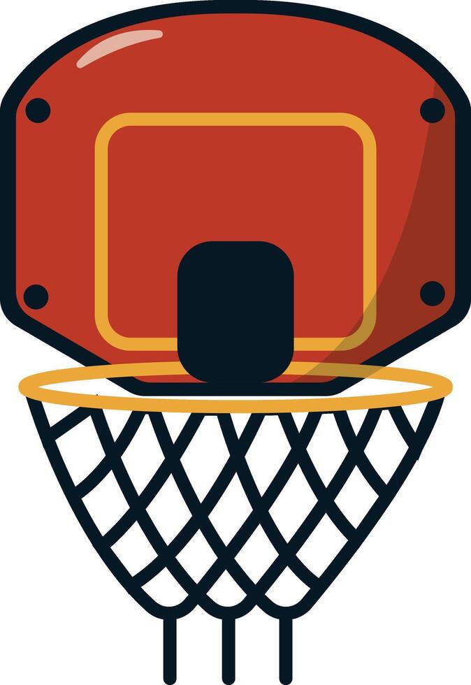 Basketball hoop illustration vector