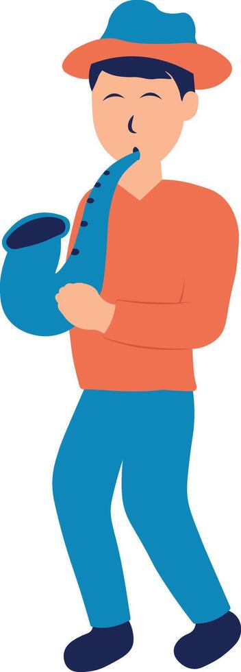 Illustration of Man Saxophonist vector