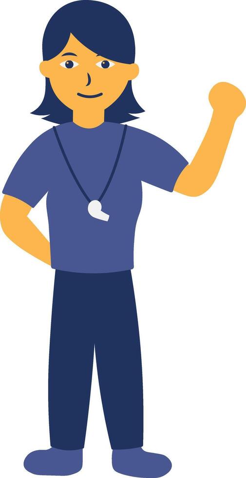 Female Teacher Character in Flat Design vector